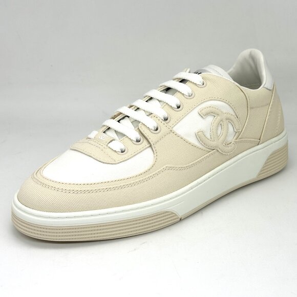 CHANEL 24C Cotton CC Sport Runner Lace Up Sneakers Kicks Shoes Trainers - Picture 1 of 16